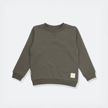 Kids Sweatshirt- Organic French Terry Cotton – Dusty Olive