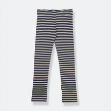 Kids Leggings – Organic Cotton – Stripe/Lava