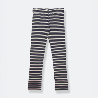 Kids Leggings – Organic Cotton – Stripe/Lava