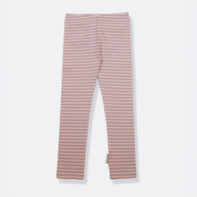Kids Leggings – Organic Cotton  – Stripe/Mauve