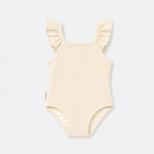 Girls UPF50+ Ruffle Swimsuit  – Almond