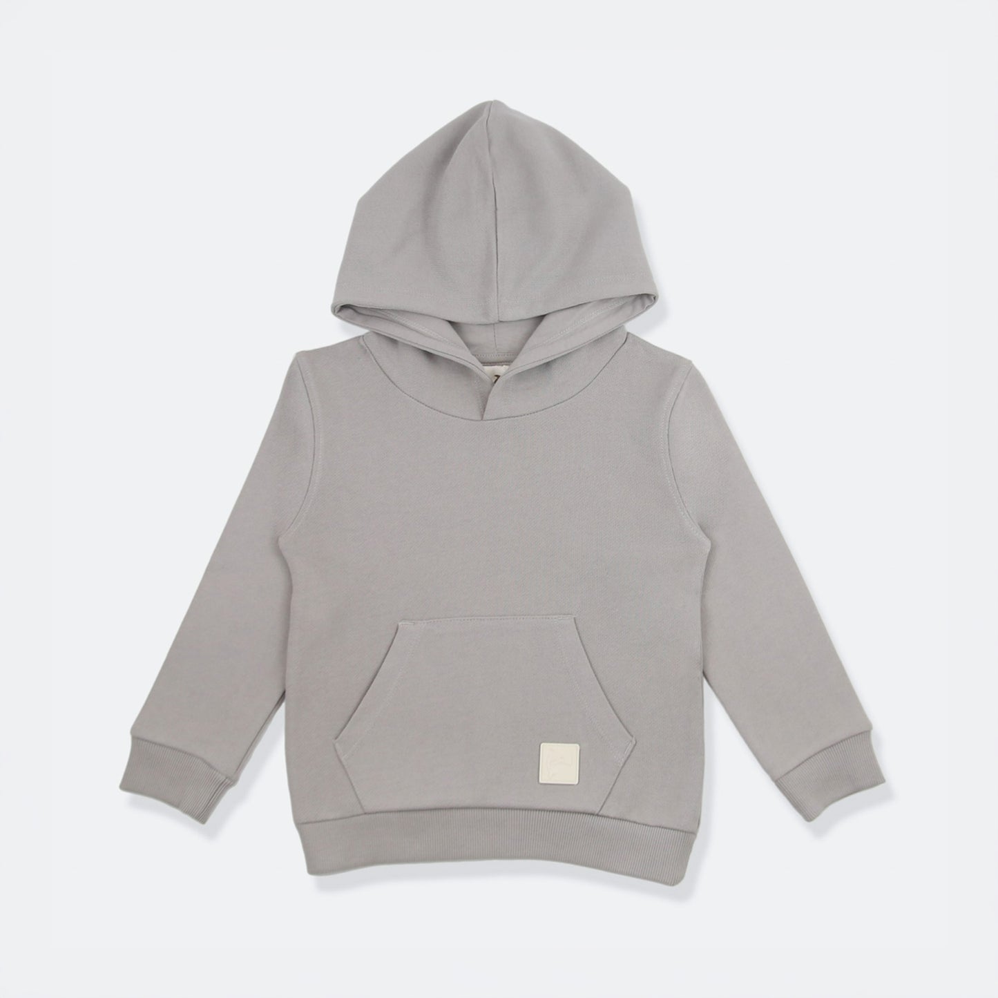 Kids Hoodie - Organic French Terry Cotton- Pebble