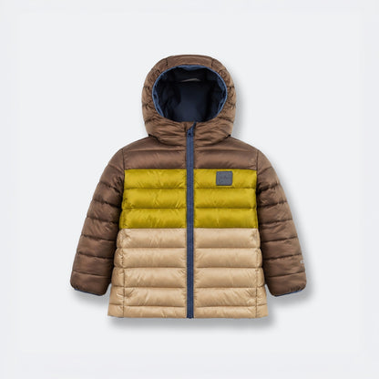 Kids Puffer Jacket - Porteau Reversible Waterproof - Fall/Winter - Ombre Blue