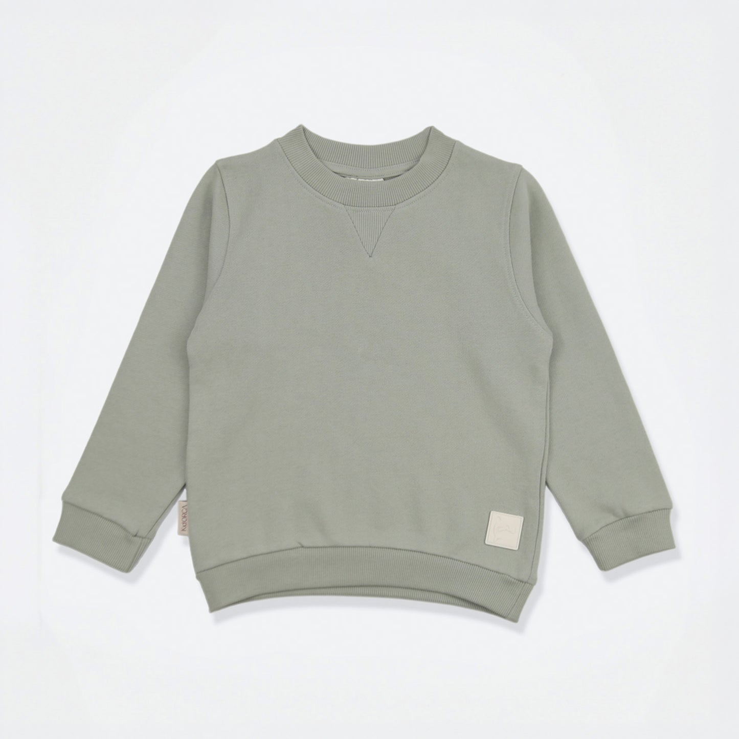 Kids Sweatshirt- Organic French Terry Cotton  – Sage