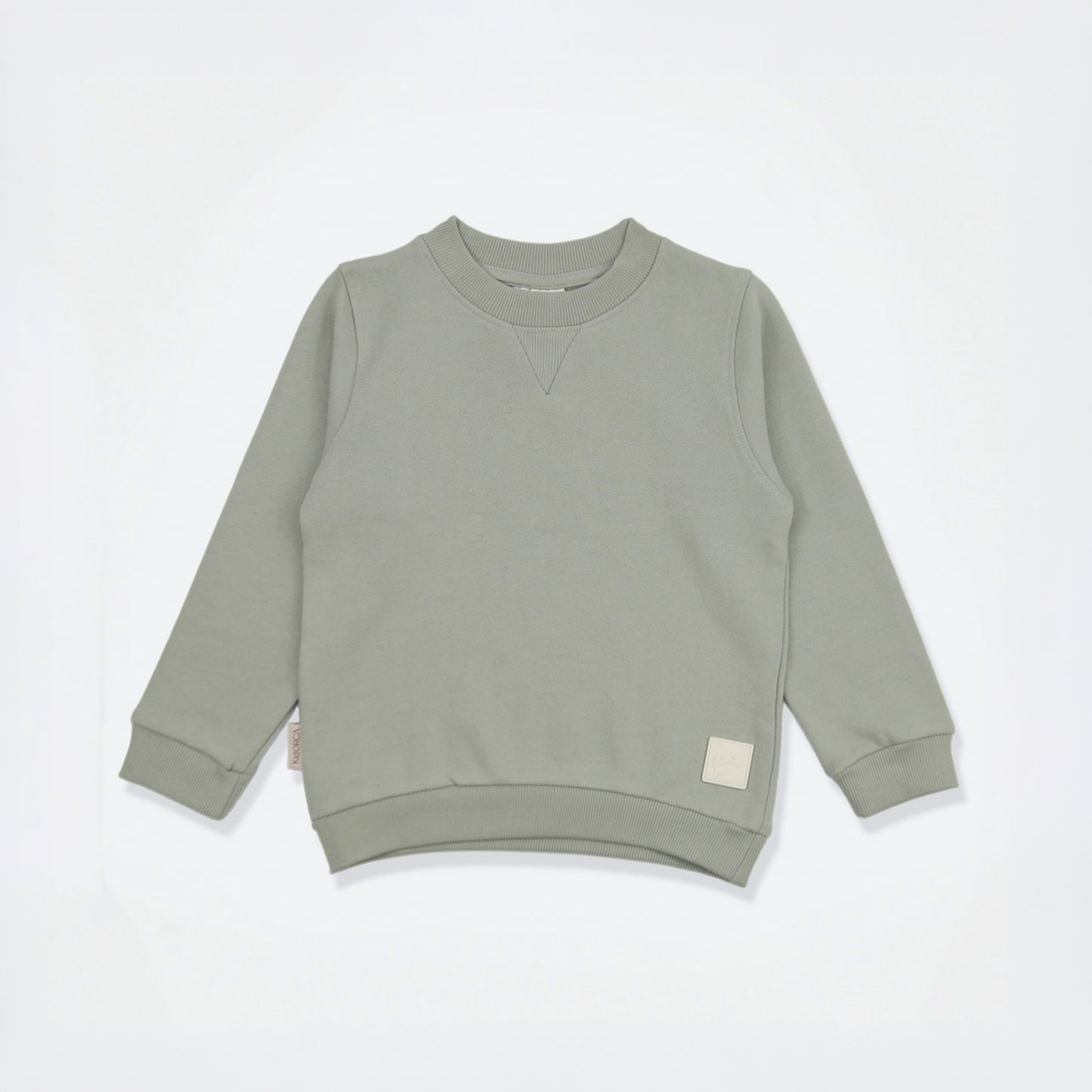 Kids Sweatshirt- Organic French Terry Cotton  – Sage