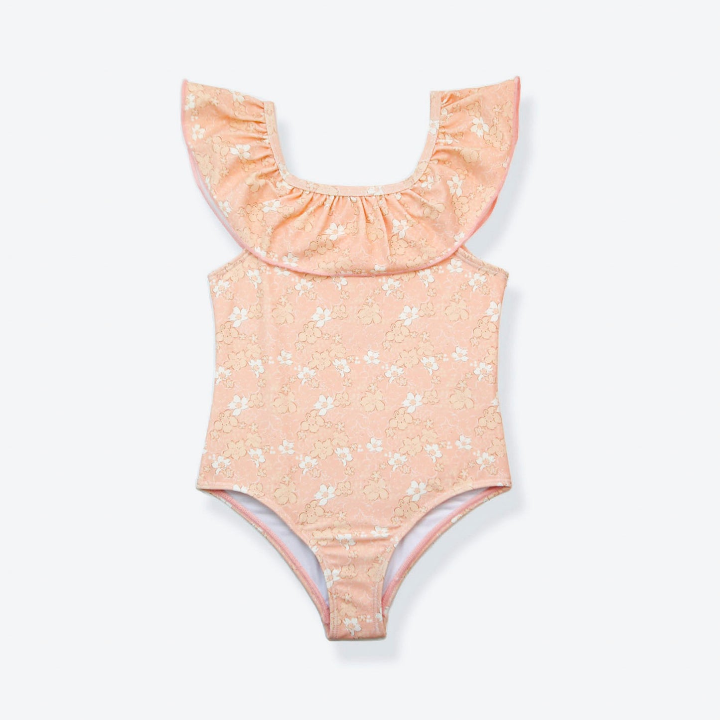 Girls Swimsuit - UPF 50+ Ruffle One-Piece - Evangelina Tuscany
