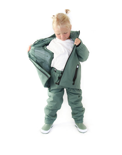 KidORCA Kids Rain Jacket _ Olive _ Model 2022