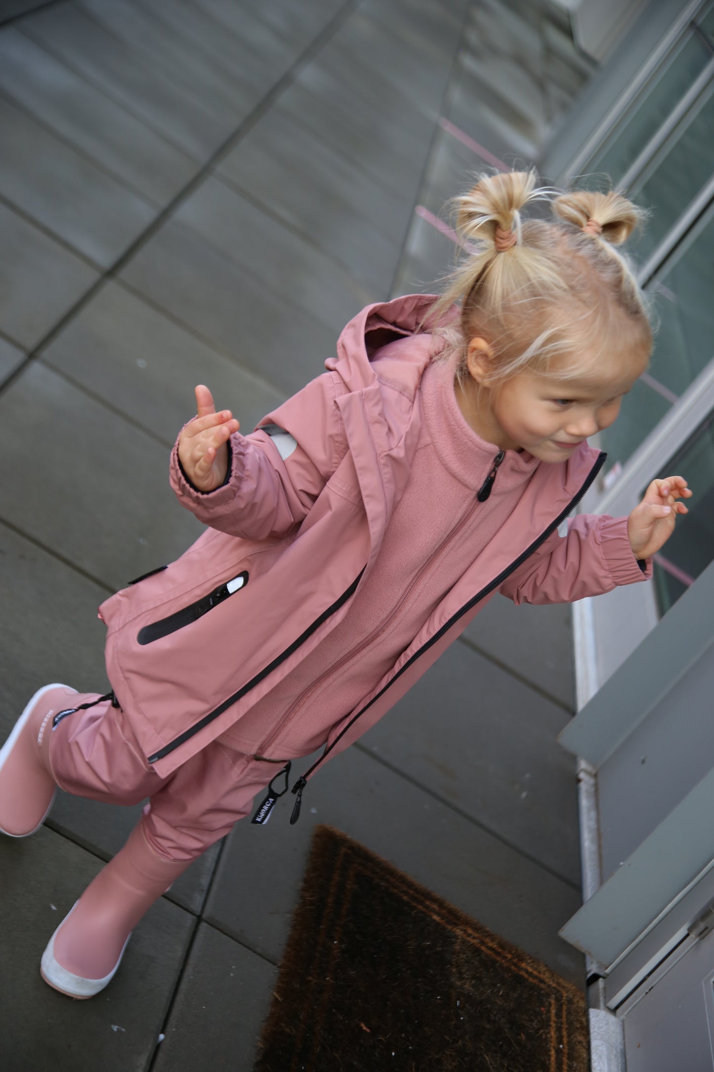 KidORCA Kids Rain Jacket _ Ash Rose _ Model 2022