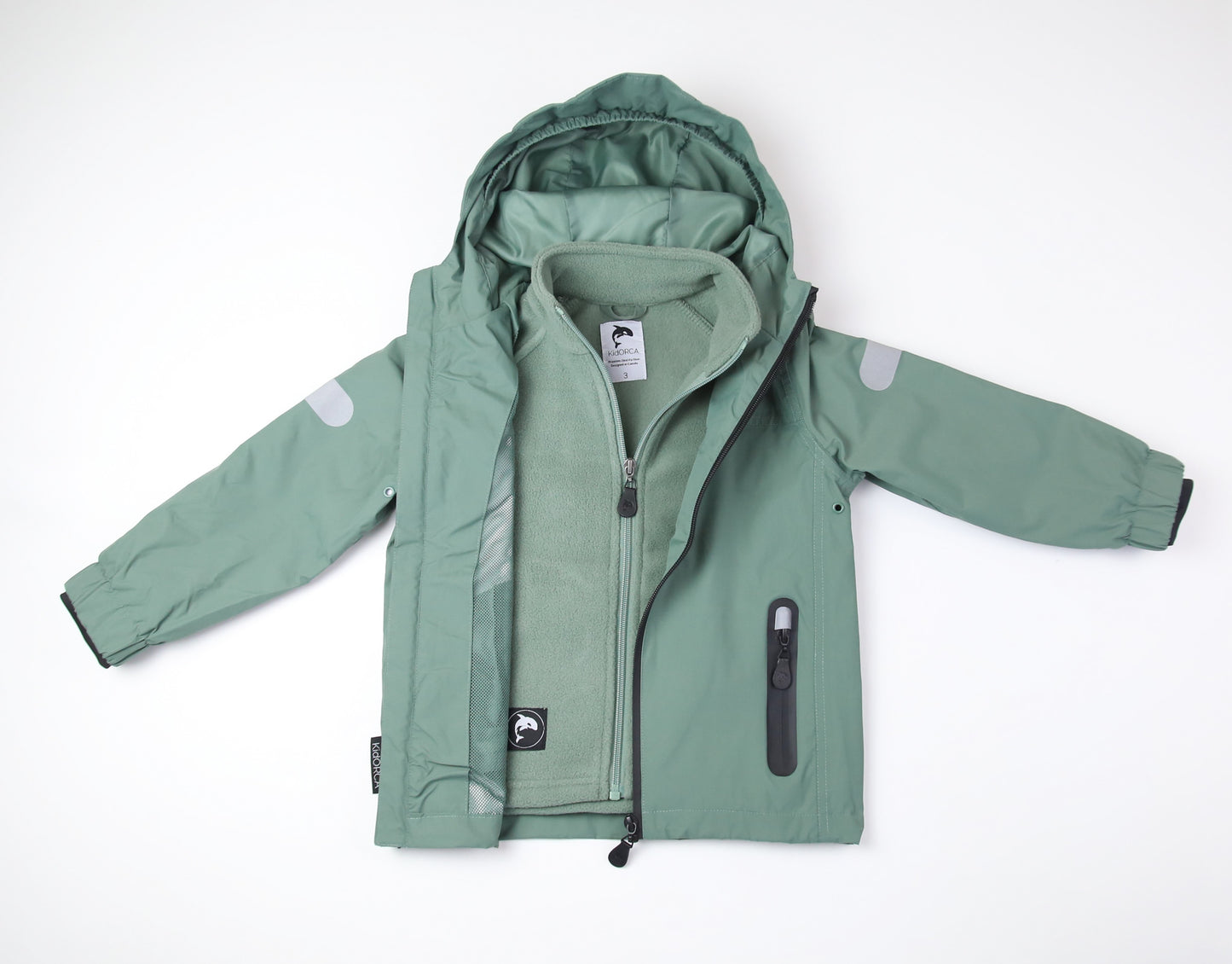 KidORCA Kids Rain Jacket _ Olive