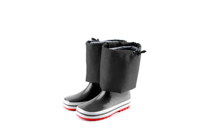 KidORCA Kids Rain Boots with Above Knee Waders _ Grey